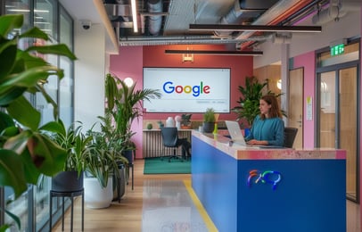 tela grande com logo do Google