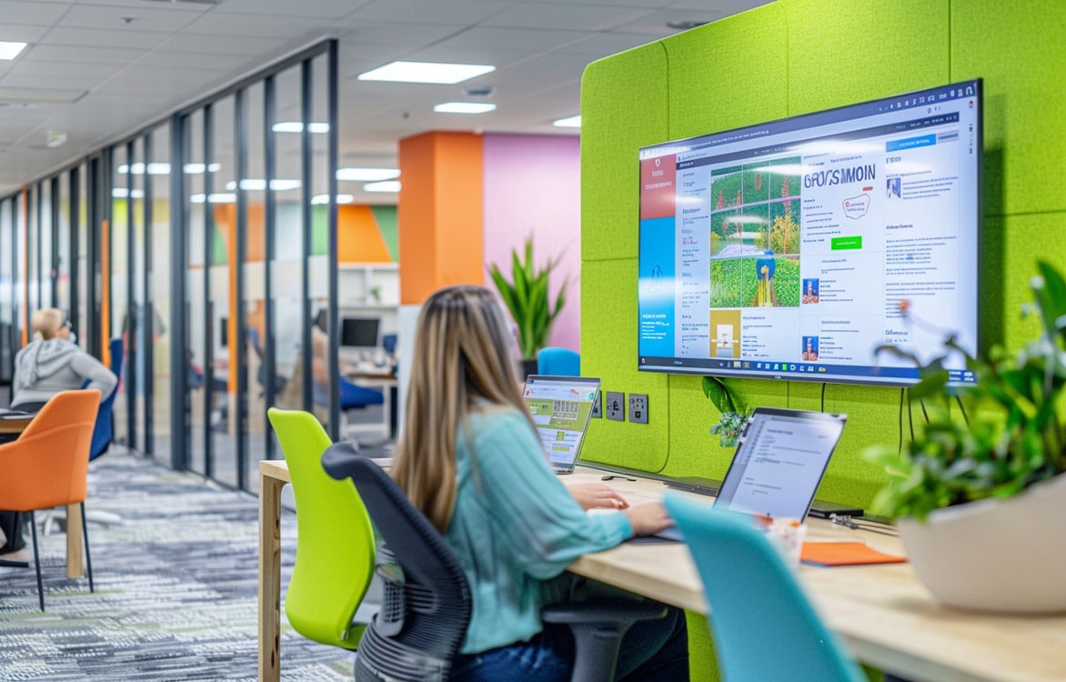 mulher no escritório