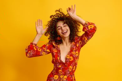 mulher feliz