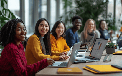 equipe de trabalho no escritório 
