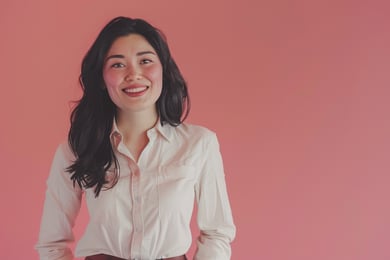 mulher de negócios alegre