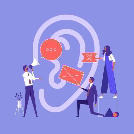 3 pessoas fazendo promoção de mídia social