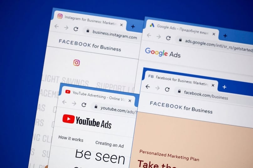 anúncios de diferentes plataformas ads