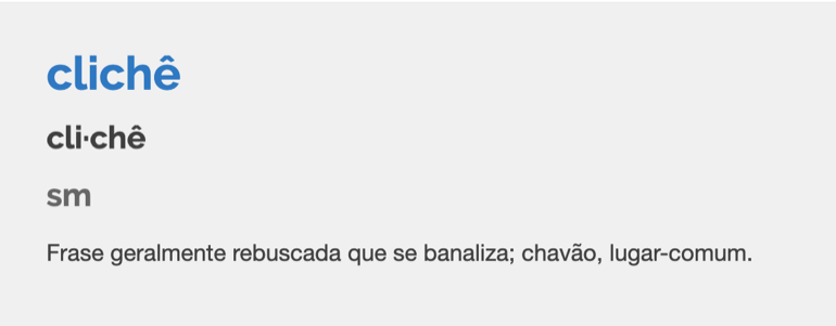 Definição de clichê no dicionário