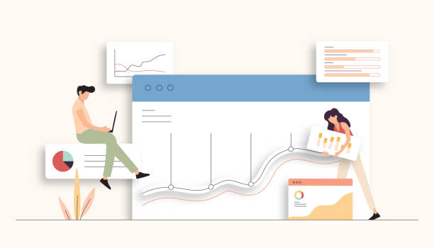 pessoas interagindo com um gráfico